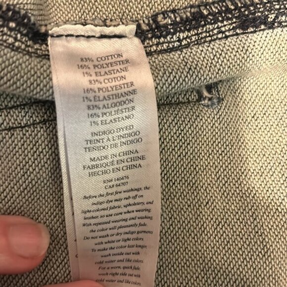 FAHERTY Stretch Terry Patch Pant in a dark wash - Picture 4 of 4